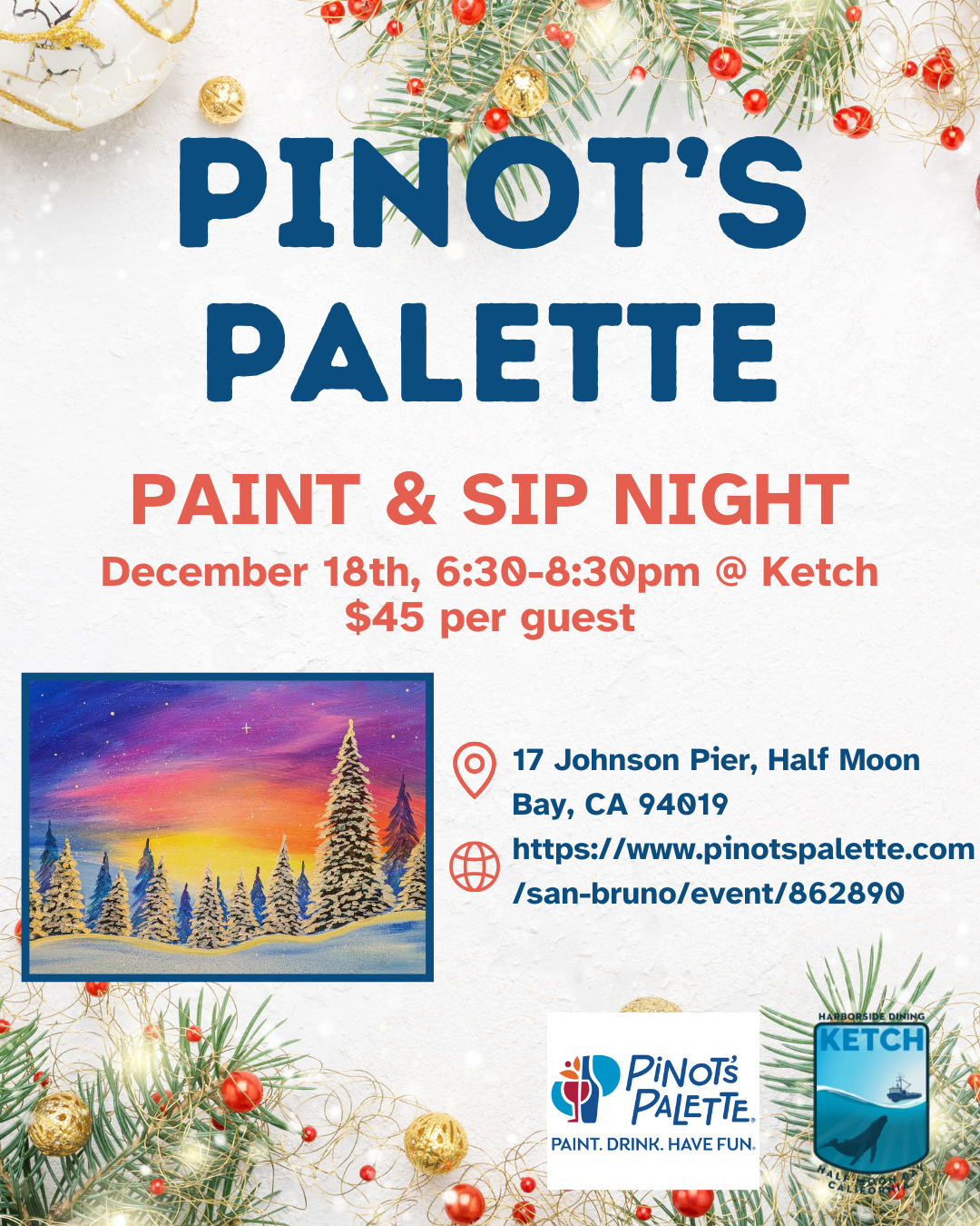 Snowy Sunset Dreamscape